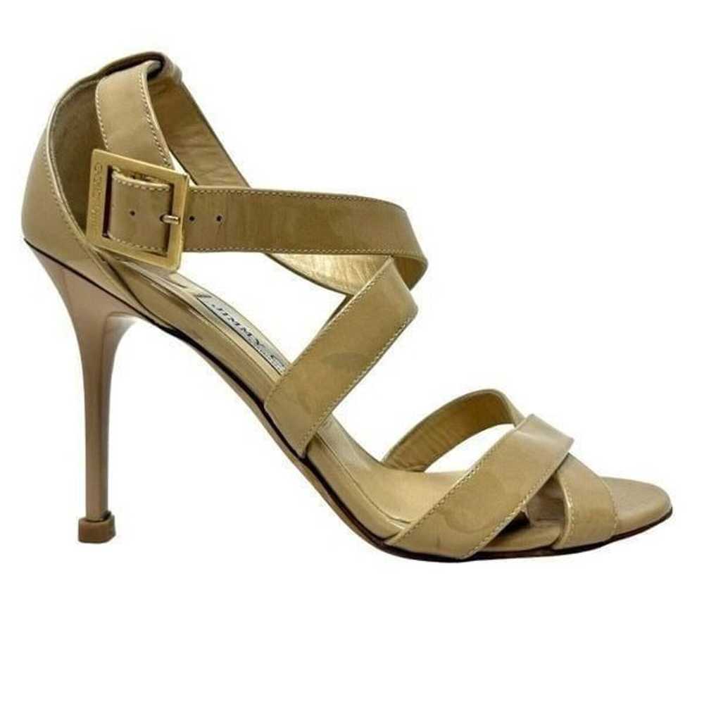 JIMMY CHOO Lottie Strappy Sandal Nude beige paten… - image 3