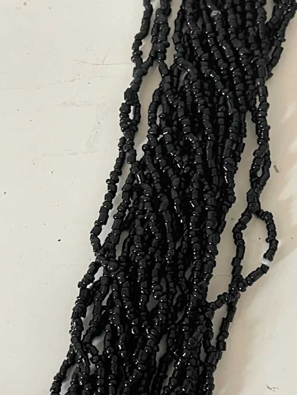 Vintage Black Coral Multistrand Necklace - image 3