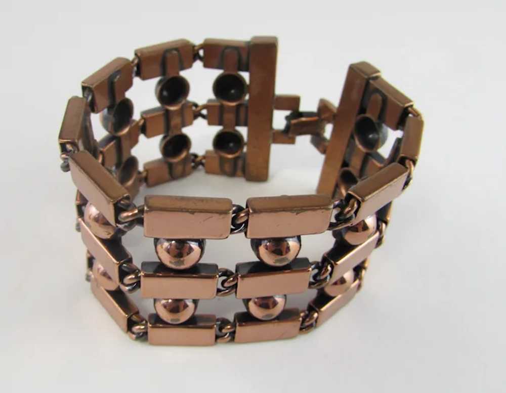 Signed Renoir Copper Bracelet - image 11