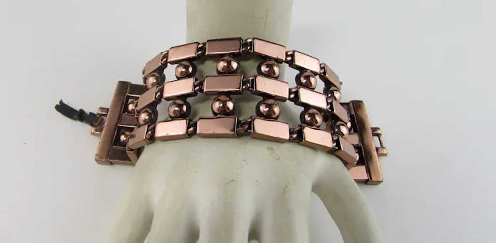 Signed Renoir Copper Bracelet - image 12