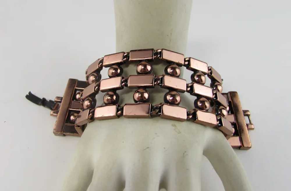 Signed Renoir Copper Bracelet - image 2