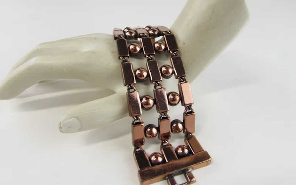 Signed Renoir Copper Bracelet - image 4