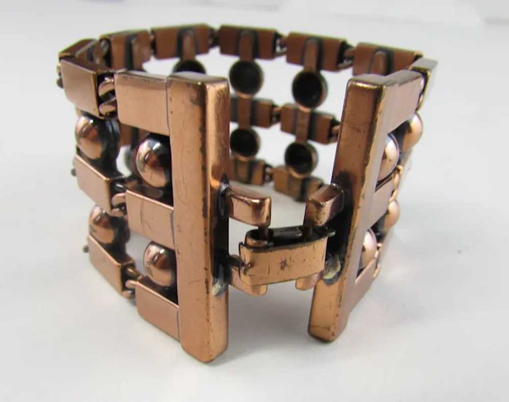 Signed Renoir Copper Bracelet - image 9