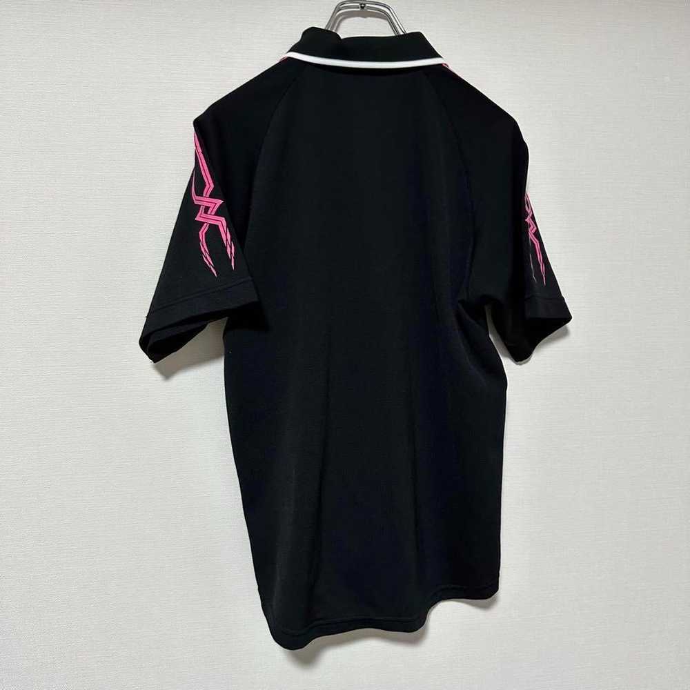 Mizuno Short Sleeve Polo Shirt Black Pink Sports … - image 7