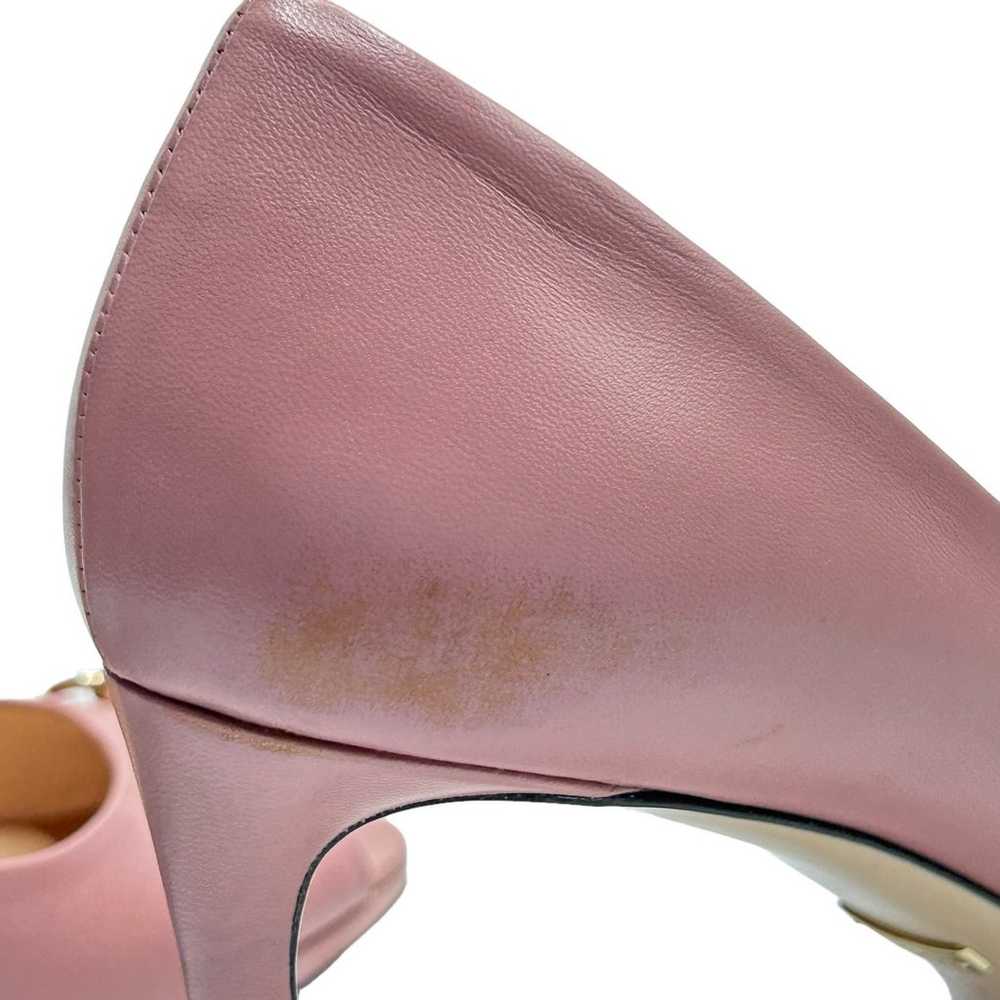 Gucci Horsebit Peep Toe Heels Pumps Size 39 Pink … - image 9