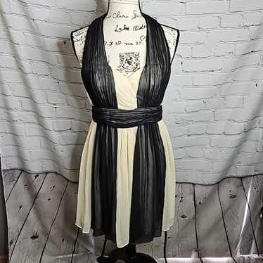 Max and Cleo Black and Cream Dress Size 4