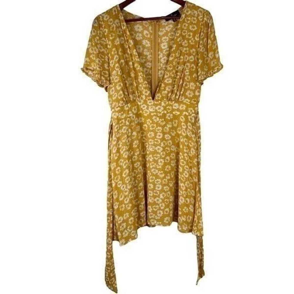 Lulus Garden Explorer Floral Mini Dress Mustard Y… - image 1