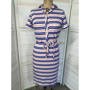 Vintage Lady Bayard 60s Striped Shirt Dress Sheat… - image 1