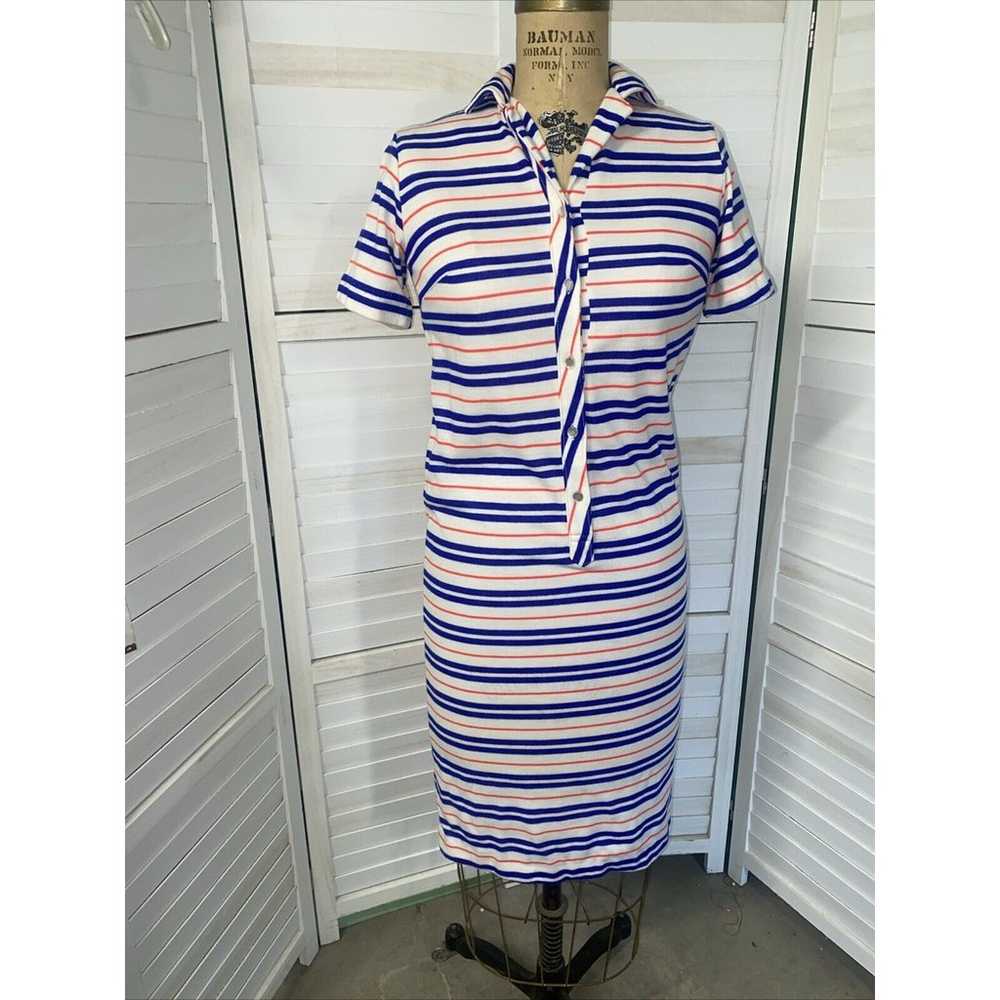 Vintage Lady Bayard 60s Striped Shirt Dress Sheat… - image 7