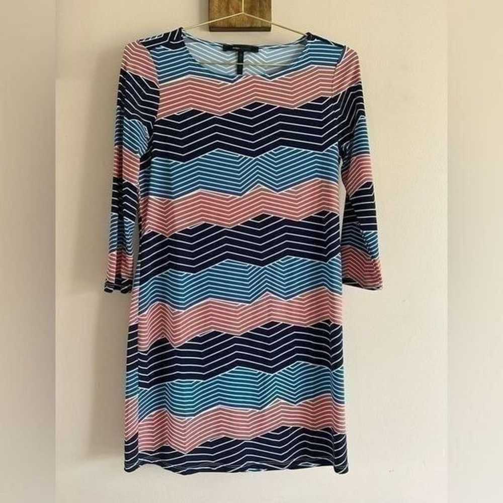 BCBGMaxAzria Digital Wave Chevron Striped Shift J… - image 1