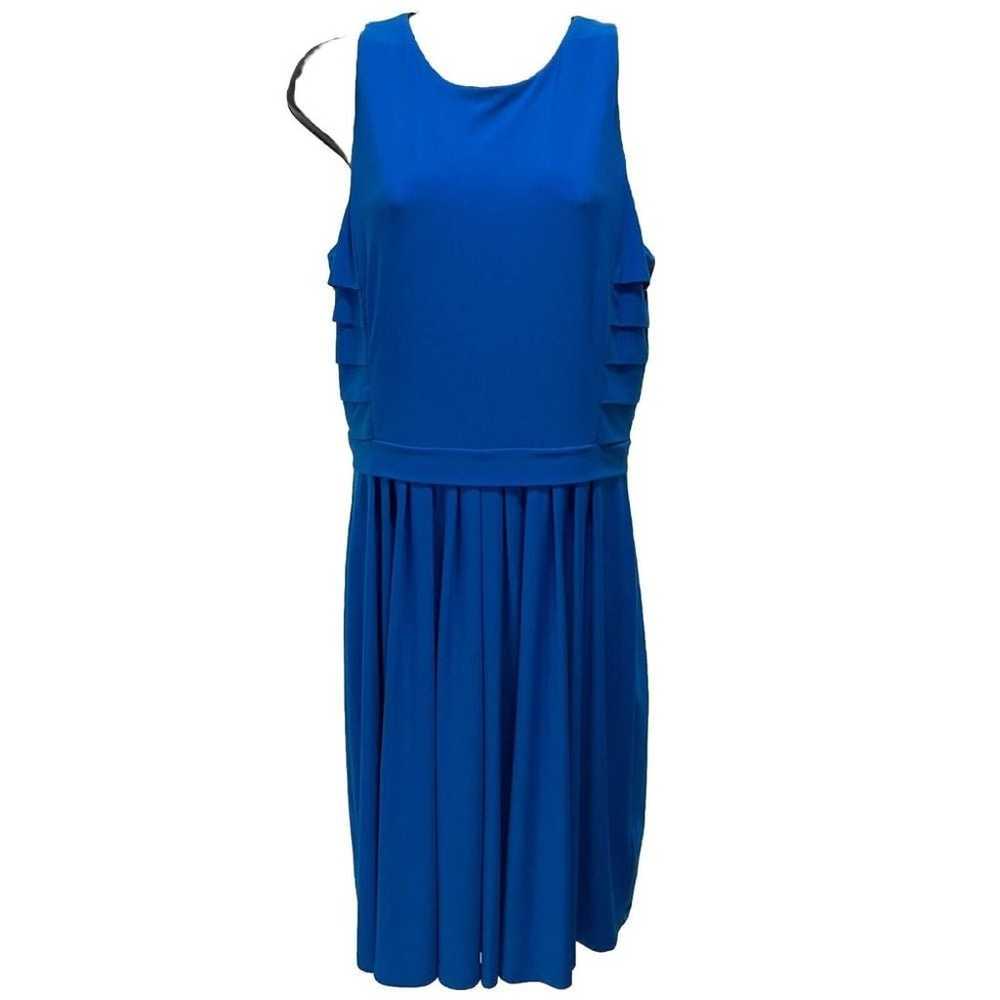 Lauren Ralph Lauren Blue Tank Dress Pleated Flowy… - image 1