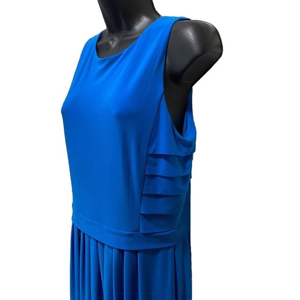 Lauren Ralph Lauren Blue Tank Dress Pleated Flowy… - image 3