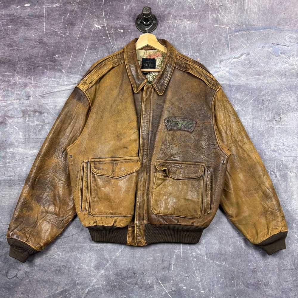 Avirex × Streetwear × Vintage 90s Brown Avirex Fl… - image 2