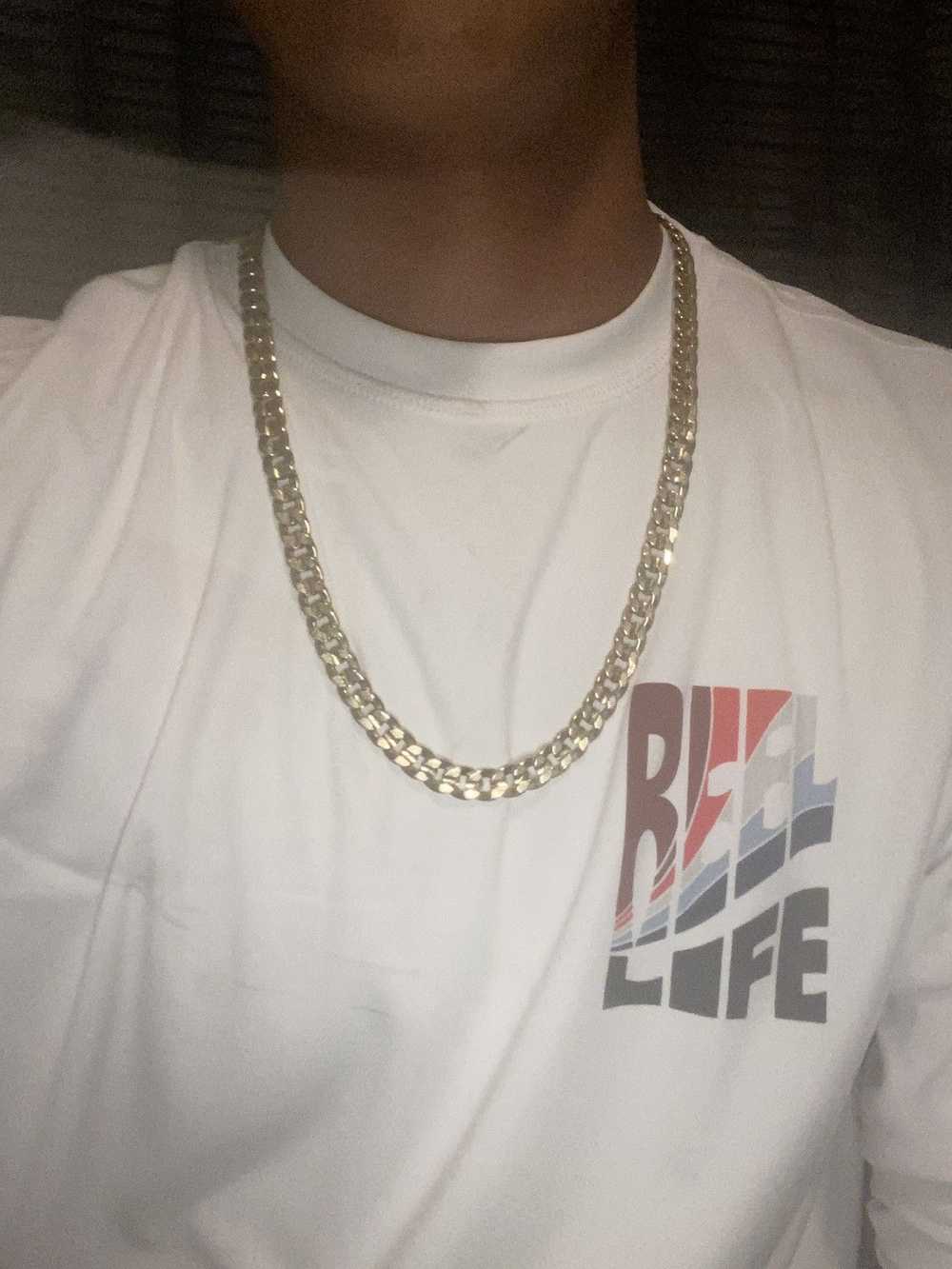 Gold 24in Cuban link 18k - image 3