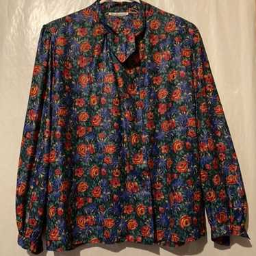 Vintage Floral Shirt size 14 - image 1