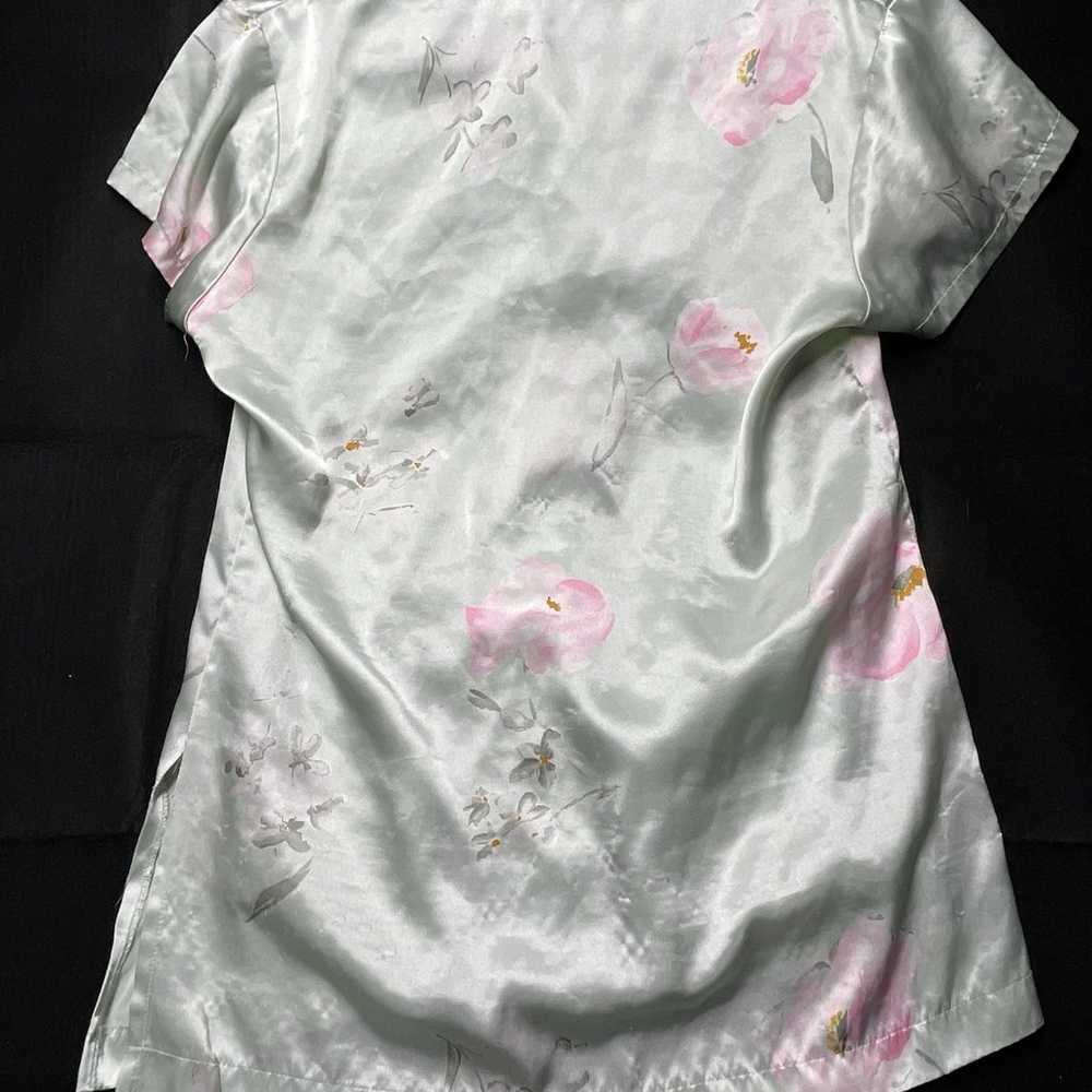 Vintage Christian Dior Satin Lace Floral Top Blou… - image 6