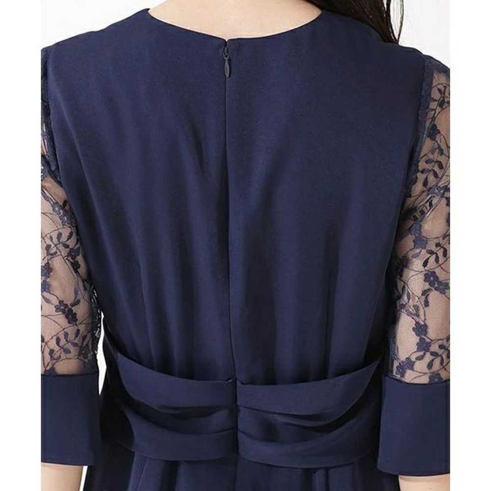 nano univers Aperi Lace Sleeve Dress Navy - image 12