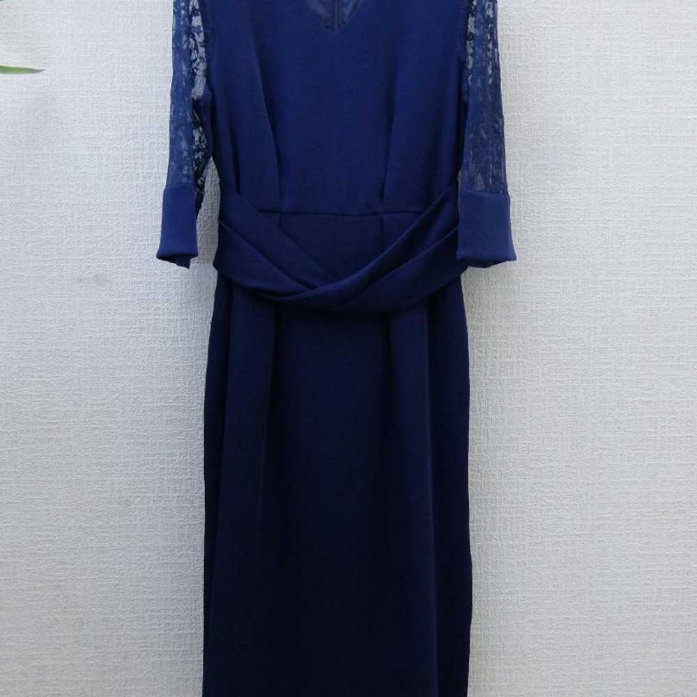 nano univers Aperi Lace Sleeve Dress Navy - image 5