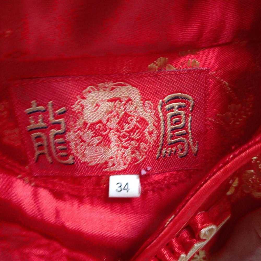 Chinese dress size 34, red, sleeveless - image 2