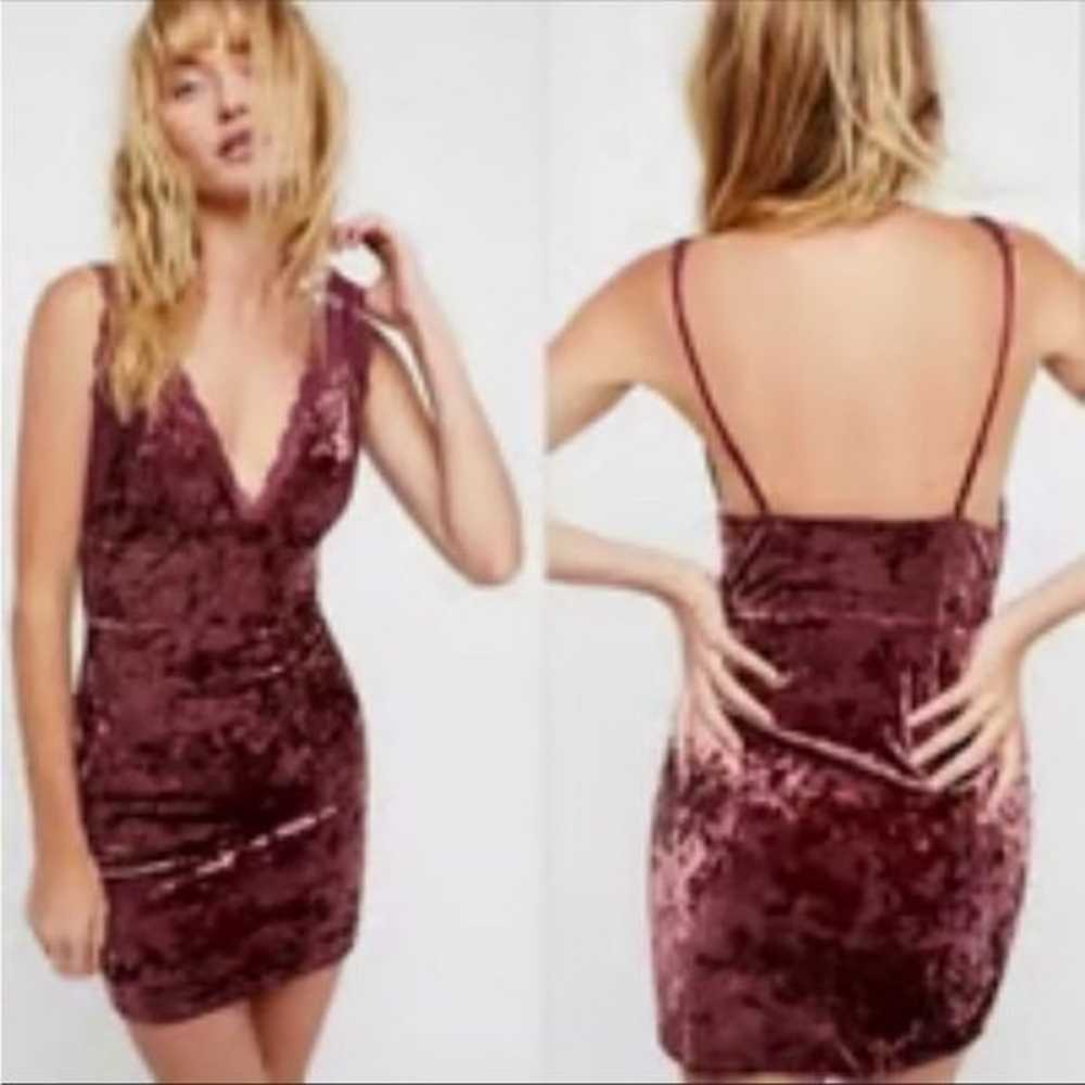 Free people crushed velvet mini dress. - image 2