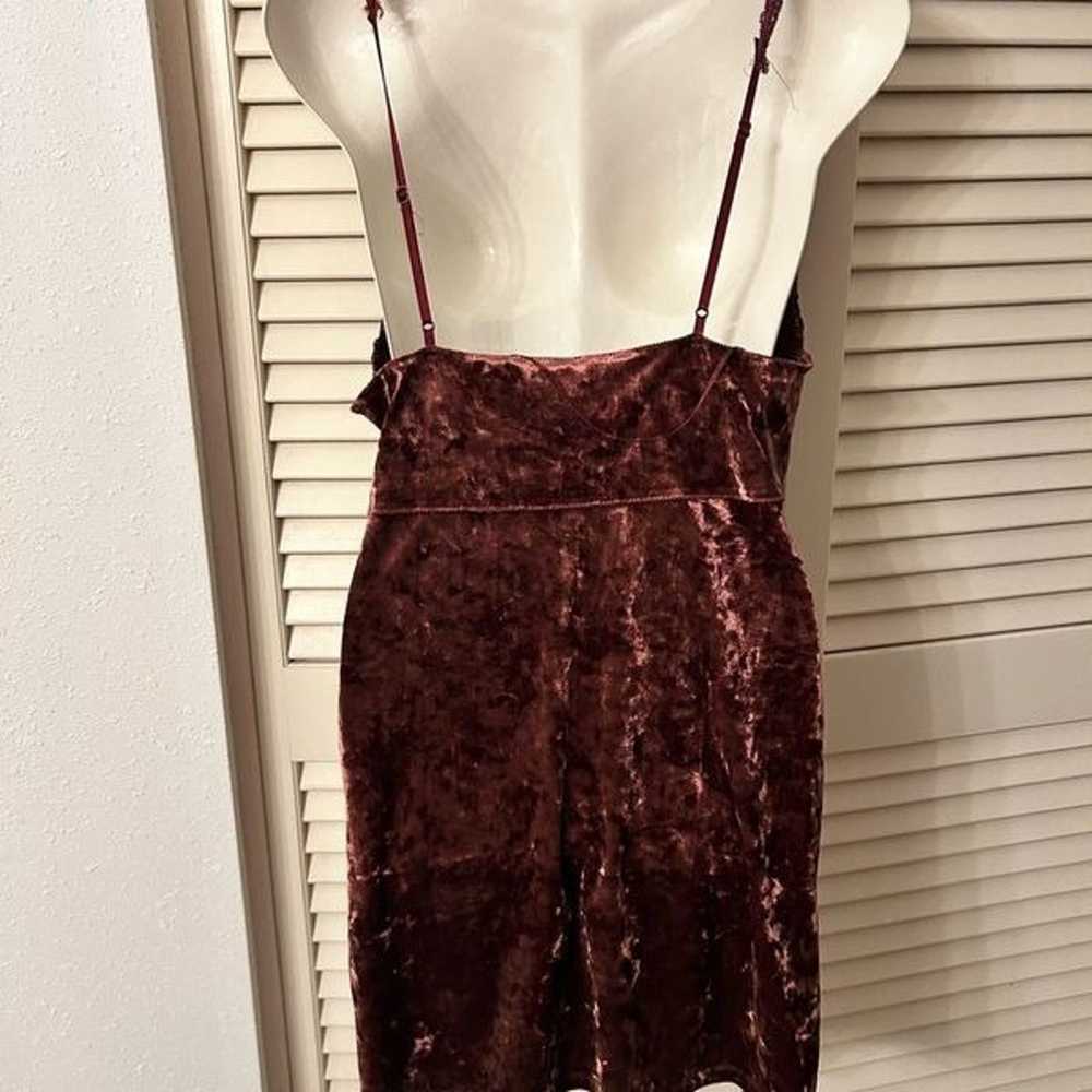 Free people crushed velvet mini dress. - image 4