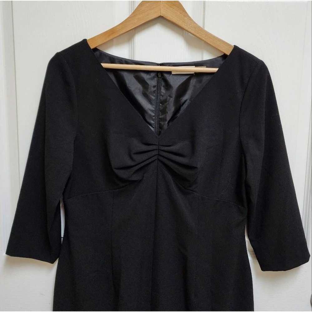 Calvin Klein Dress Womens 12 Black V Neck Ruched … - image 3