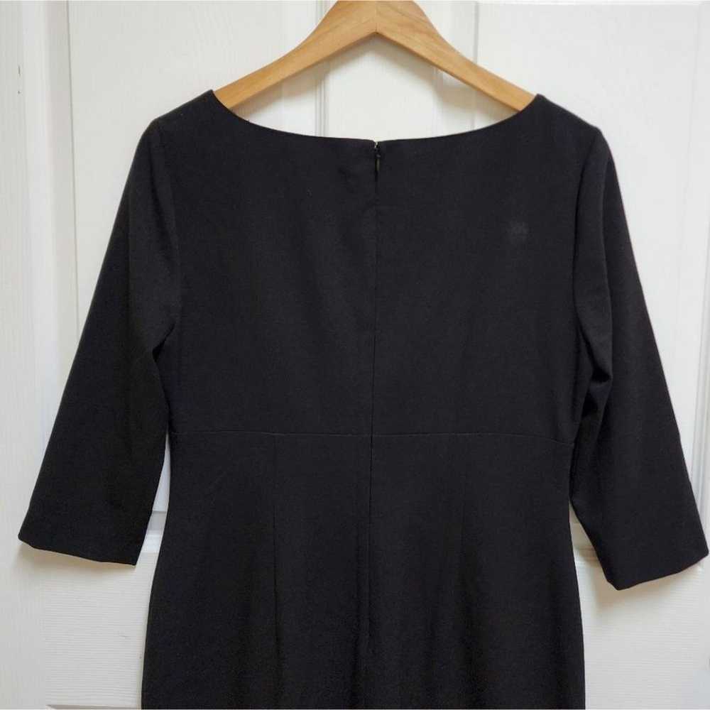 Calvin Klein Dress Womens 12 Black V Neck Ruched … - image 4