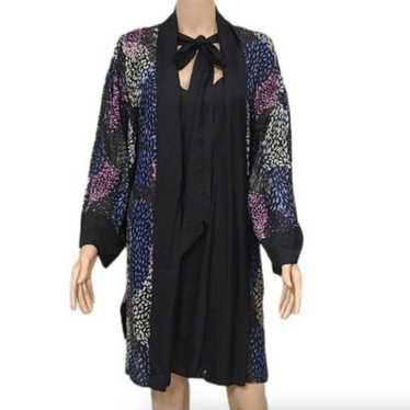 BCBG MaxAzria patterned layered kimono style dress