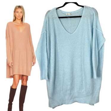 Free People Cozy Pullover Dress Waffleknit Waffle 