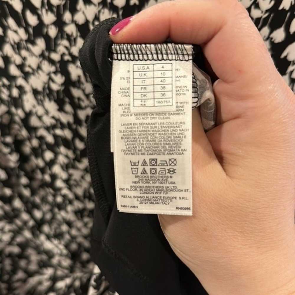 Brooks Brothers Black and White Dress Size 4 - image 5