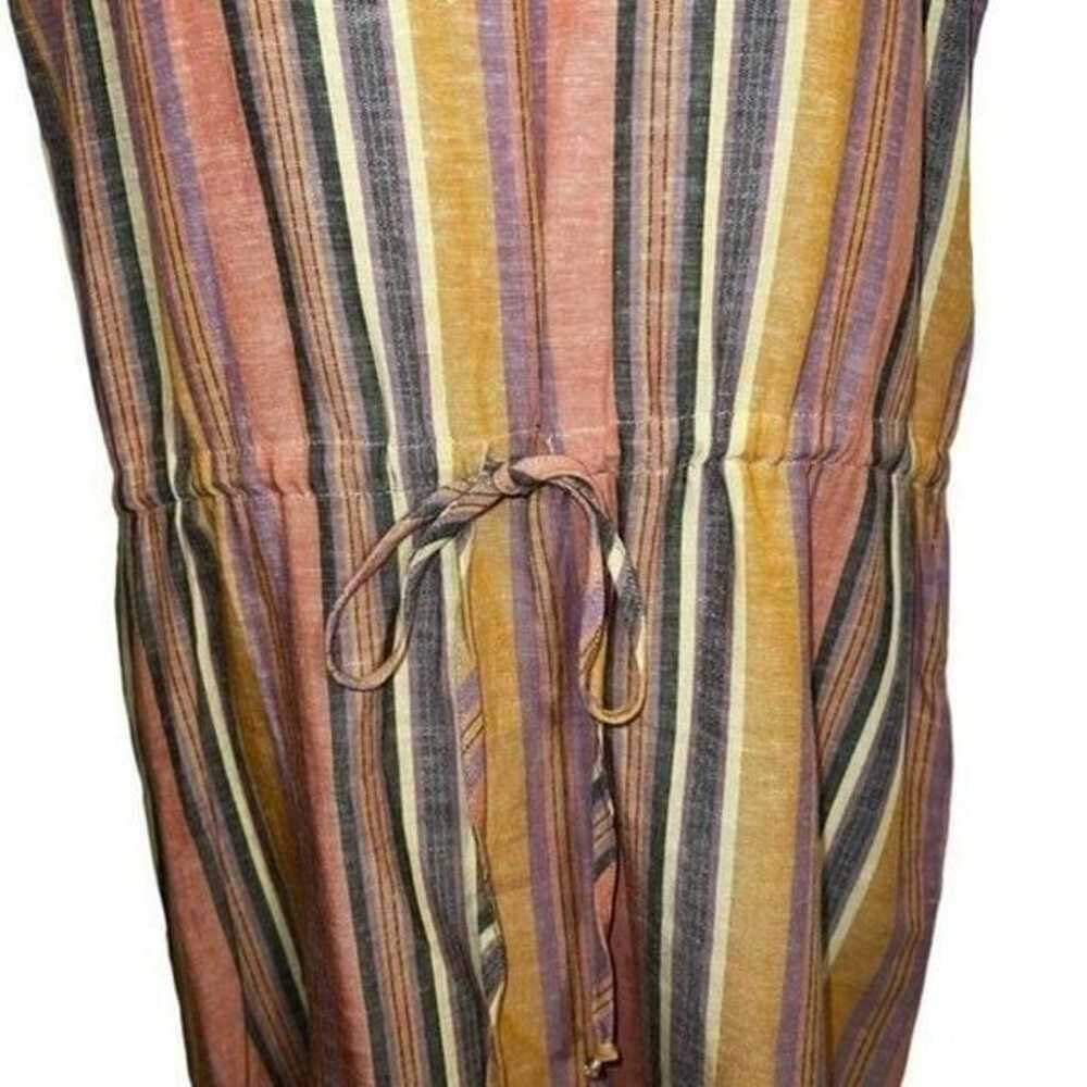 ANTHROPOLOGIE DREW Linen Blend  Striped Cinched W… - image 3