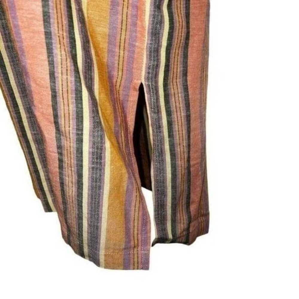 ANTHROPOLOGIE DREW Linen Blend  Striped Cinched W… - image 4