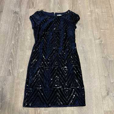 Eliza J navy sequence dress size 6