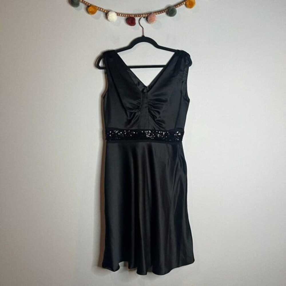 Calvin Klein black sequin satin dress - image 1