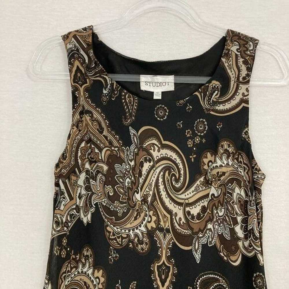 Vintage Studio One Black Tan Paisley Dark Romanti… - image 3