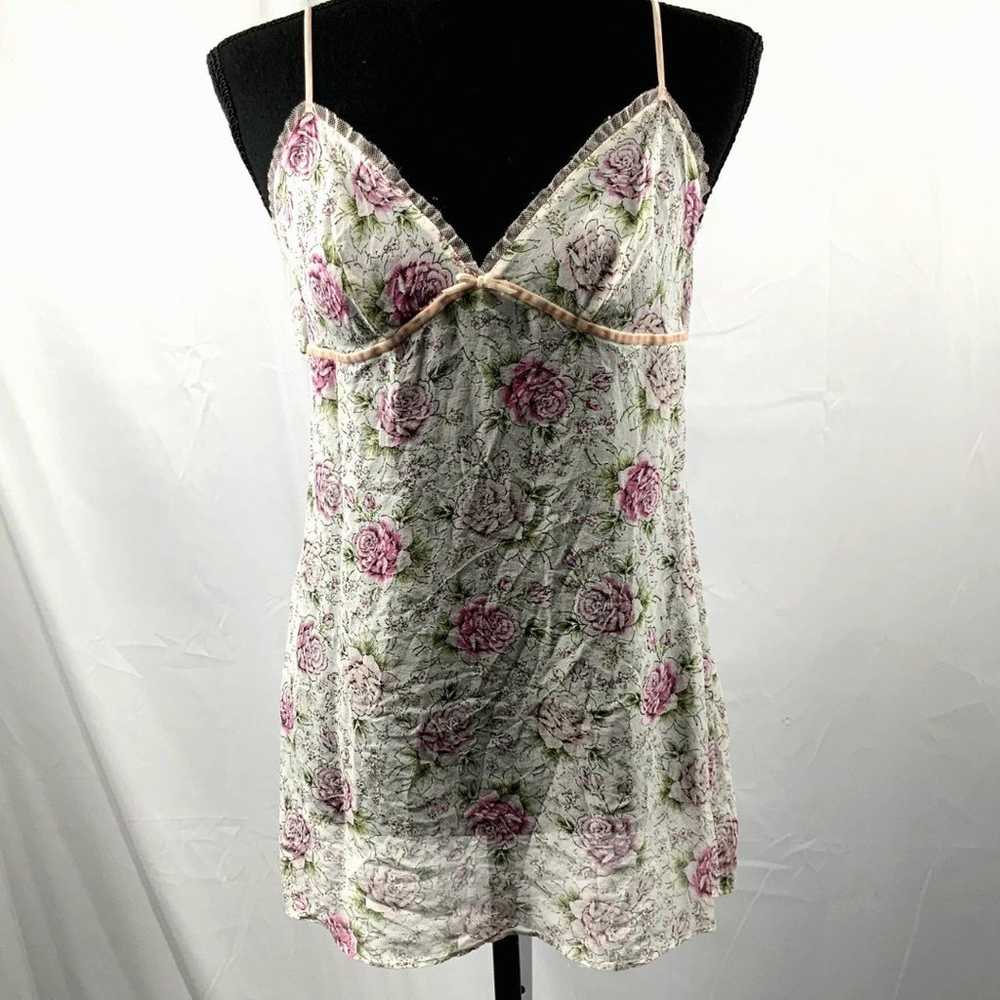 Sexy Vintage French Lejaby Silk Sheer Plunge Flor… - image 3