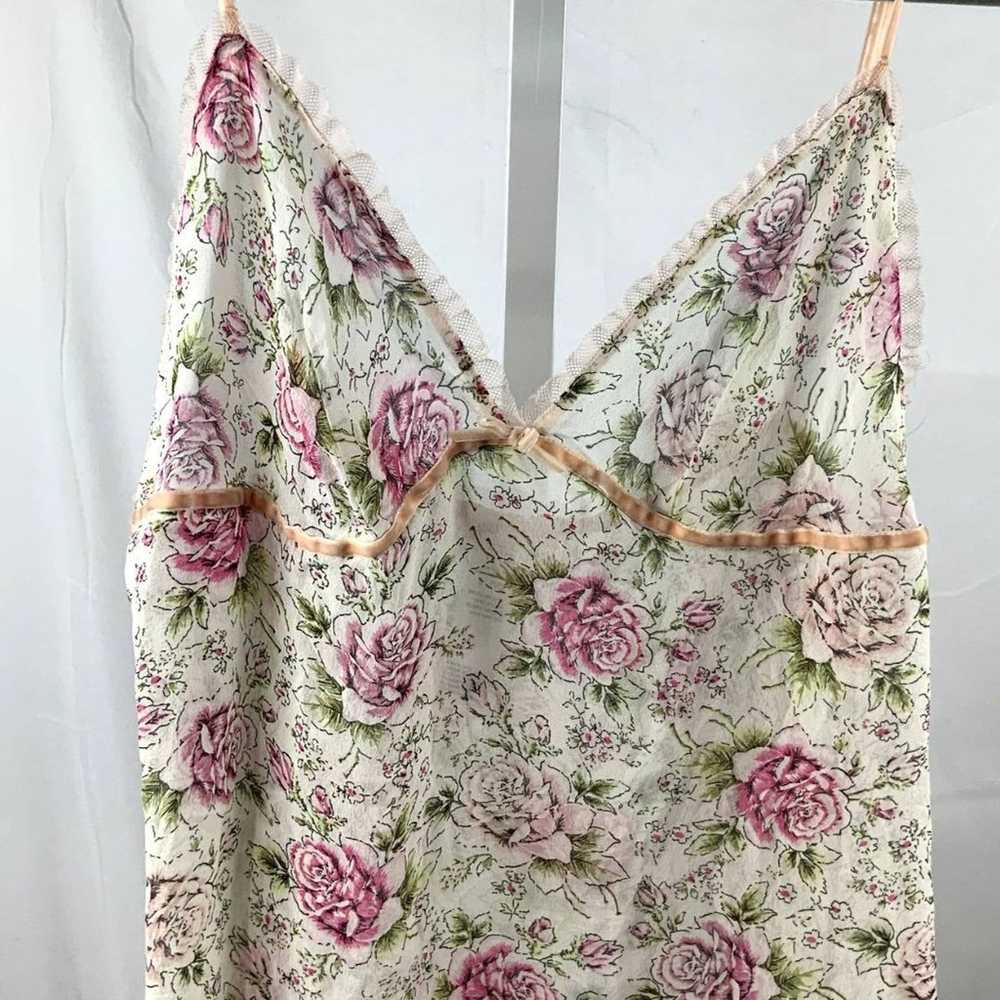 Sexy Vintage French Lejaby Silk Sheer Plunge Flor… - image 6