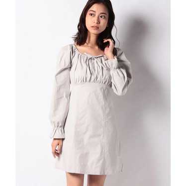 Light beige long-sleeve dress