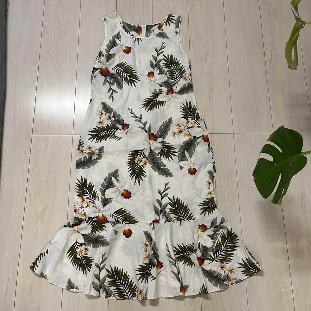 TWO PALMS Flower Print Sleeveless Dress S Hula Da… - image 1