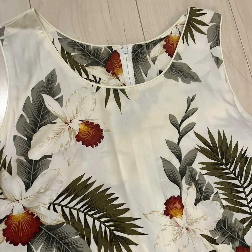 TWO PALMS Flower Print Sleeveless Dress S Hula Da… - image 2