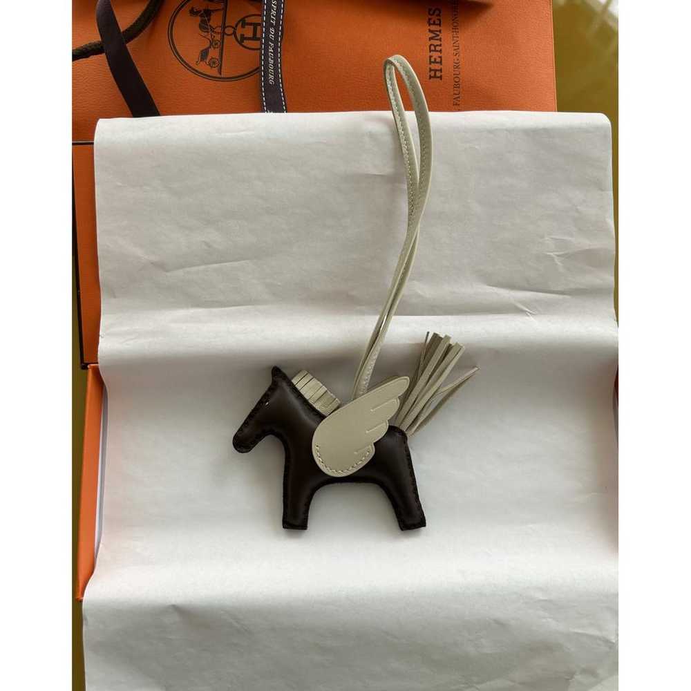 Hermès Rodéo Pégase leather bag charm - image 3