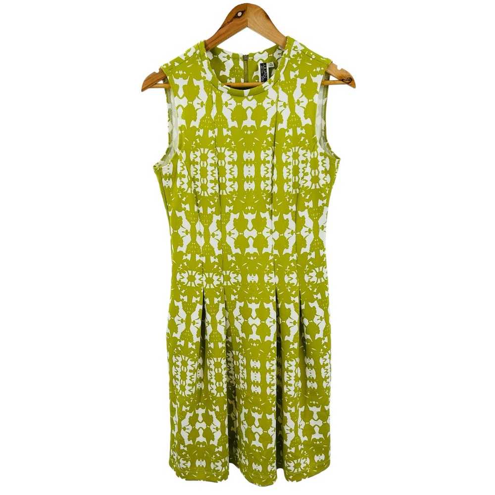 Julian Taylor Women's Fit & Flare Dress Lime Whit… - image 1