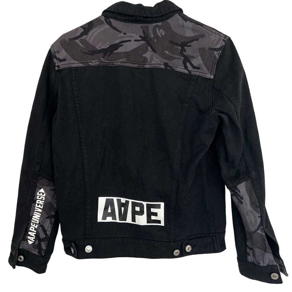 Bape AAPE by a bathing ape-Jacket Black Denim Emb… - image 2