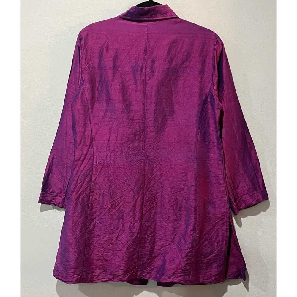 Vintage Chico's Silk Blouse Women’s 1 Medium Irid… - image 2