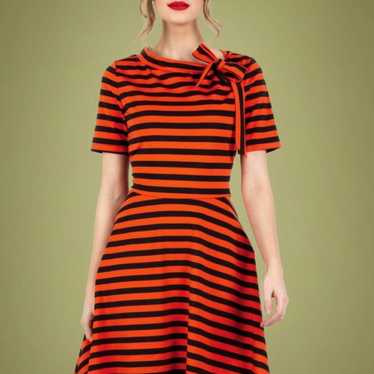 Voodoo Vixen orange and black striped dress