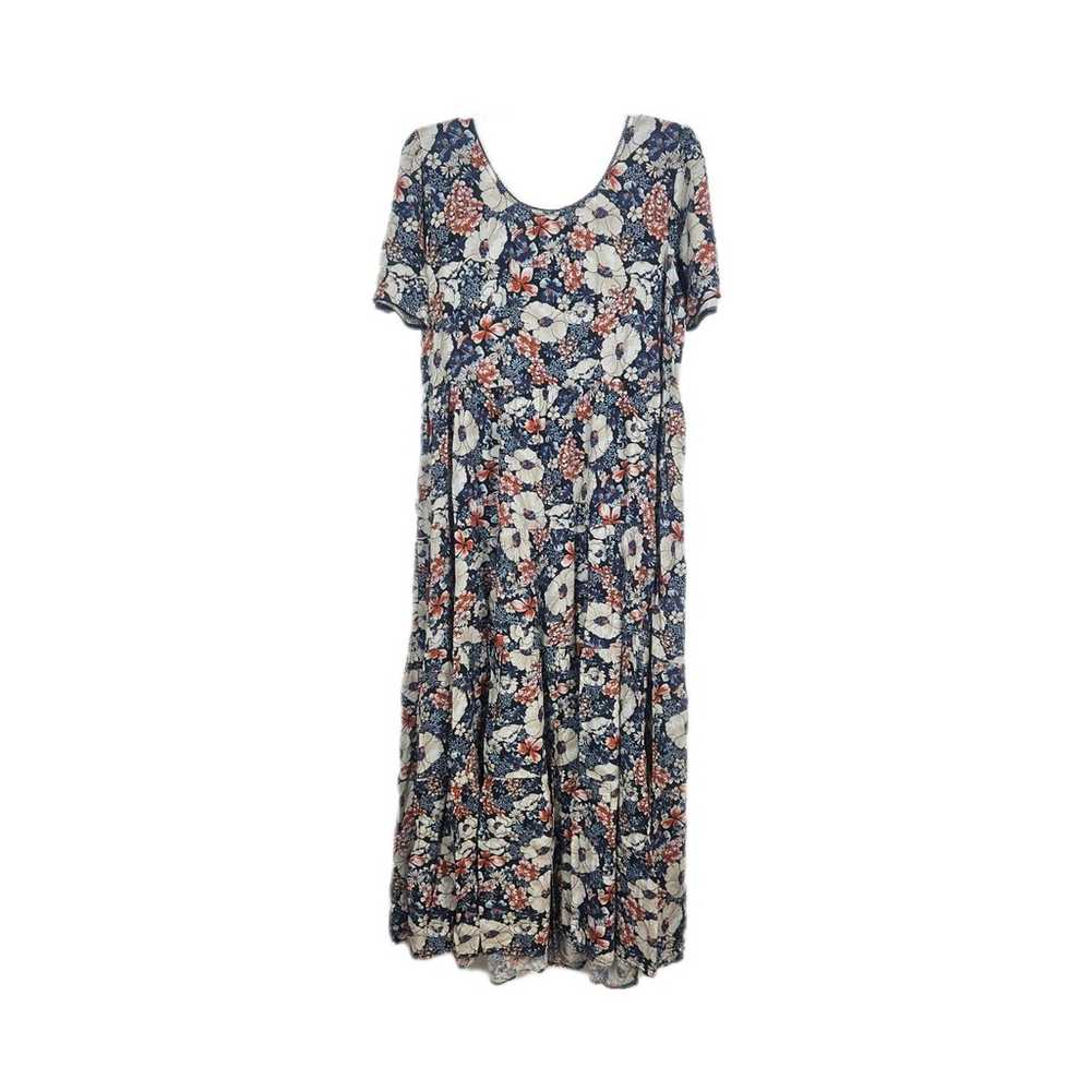 Natural Life Tiered Maxi Dress Scoop Neck Floral … - image 2