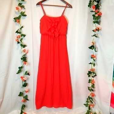 BCX Fun flirty and feminine Coral/Orange Ruffle M… - image 1