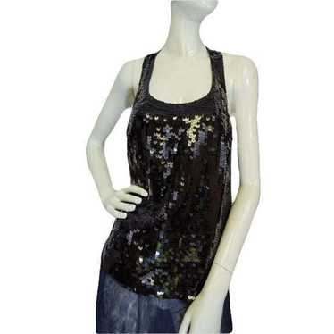 Banana Republic Supreme Black Sequin Top