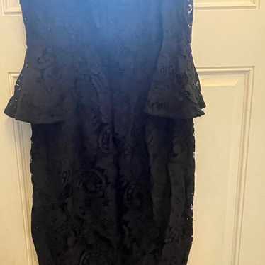 adrianna papell black lace blouse