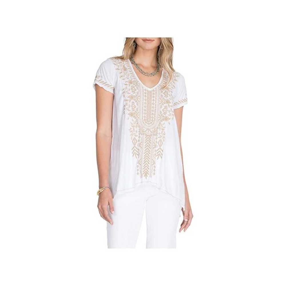 Johnny Was Kemi Knit Embroidered Short Sleeve Dra… - image 3